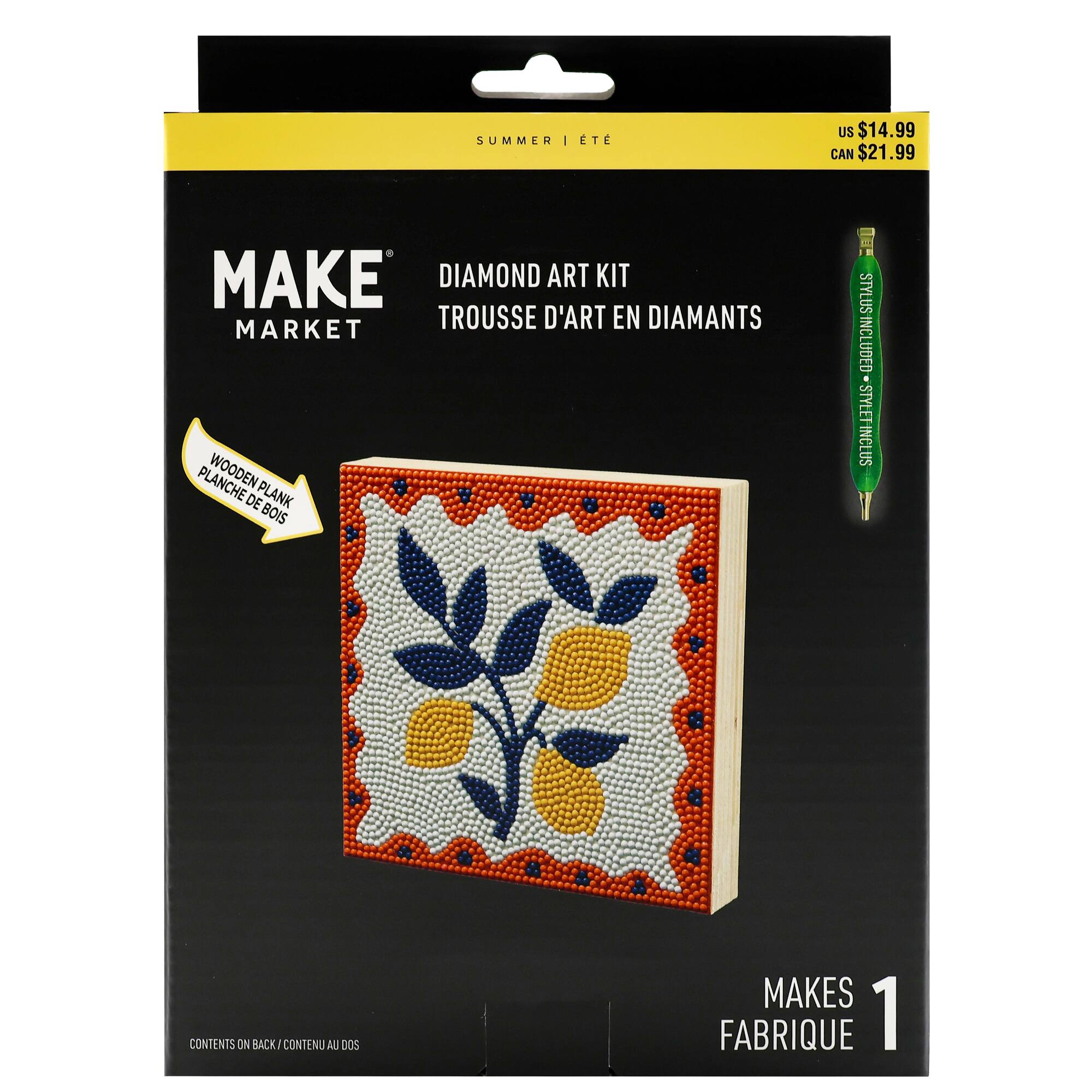 5.75" Lemon Tile Diamond Art Kit by Make Market®